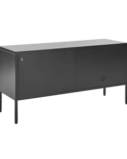 Aparador Com 2 Portas Em Metal Preto Morley