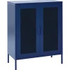 Aparador Com 2 Portas Em Metal Azul Marinho Wakatipu