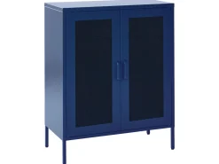 Aparador Com 2 Portas Em Metal Azul Marinho Wakatipu