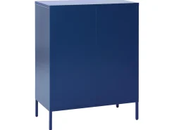 Aparador Com 2 Portas Em Metal Azul Marinho Wakatipu
