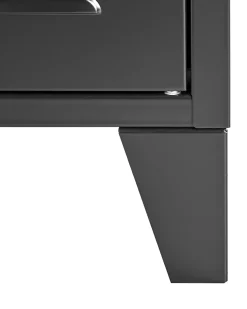 Aparador Com 3 Portas Em Metal Preto Cardiff