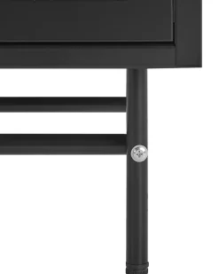 Aparador Com 3 Portas Em Metal Preto Devon