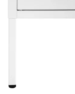 Aparador Com 2 Portas Em Metal Branco Morley