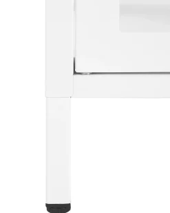 Aparador Com 3 Portas Em Metal Branco Newport