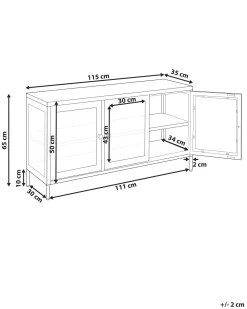 Aparador Com 3 Portas Em Metal Branco Newport