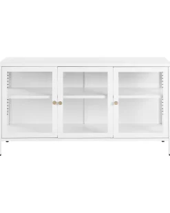 Aparador Com 3 Portas Em Metal Branco Newport