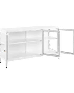 Aparador Com 3 Portas Em Metal Branco Newport