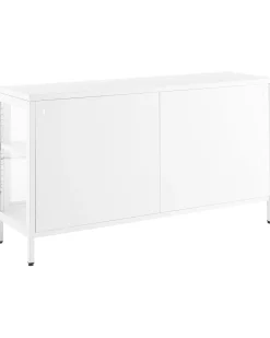 Aparador Com 3 Portas Em Metal Branco Newport