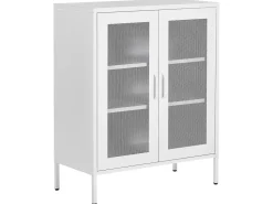 Aparador Com 2 Portas Em Metal Branco Wakatipu