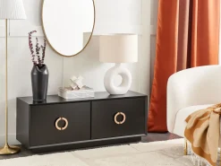 Aparador Com 4 Portas Preto Oxnard