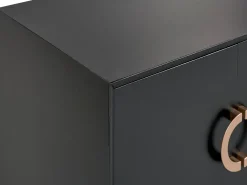 Aparador Com 4 Portas Preto Oxnard