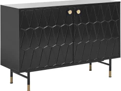 Aparador Com 2 Portas Preto Adante