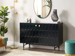 Aparador Com 2 Portas Preto Adante