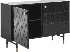 Aparador Com 2 Portas Preto Adante