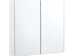 Armario De Casa De Banho Com Espelho 80 X 70 Cm Branco Navarra