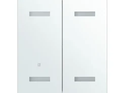 Armario De Casa De Banho Com Espelho E Led 60 X 60 Cm Branco Talagapa