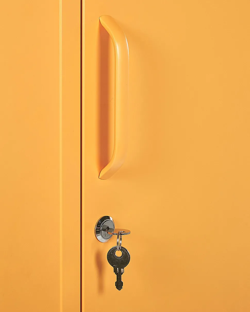 Armario De Metal Amarelo 185 Cm Frome