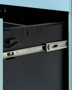 Armario De Metal Azul Claro Com 3 Gavetas Cami