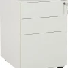 Armario De Metal Branco Creme Com 3 Gavetas Cami