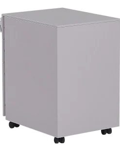 Armario De Metal Cinzento Claro Com 3 Gavetas Cami