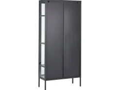 Armario De Metal Com 4 Prateleiras E 2 Portas Preto Harty