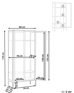 Armario De Metal Com 4 Prateleiras E 2 Portas Preto Harty