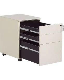 Armario De Metal Creme Claro Com 3 Gavetas Cami