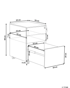Armario De Metal Creme Claro Com 3 Gavetas Cami