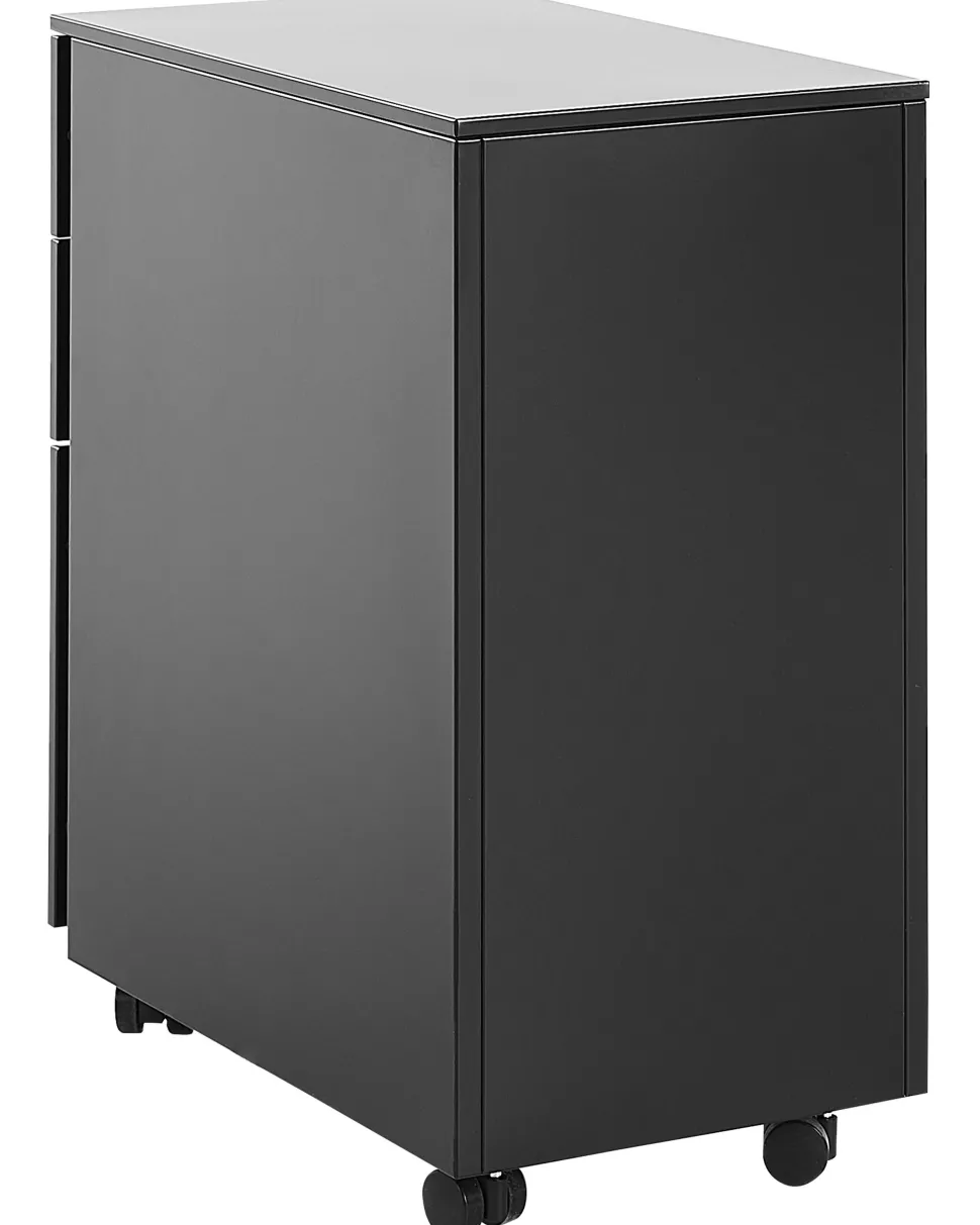 Armario De Metal Preto Com 3 Gavetas Bolsena