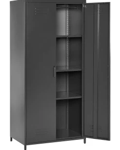 Armario De Metal Preto Com 2 Portas 171 Cm Varna