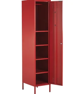 Armario De Metal Vermelho 185 Cm Frome