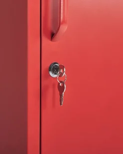 Armario De Metal Vermelho 185 Cm Frome