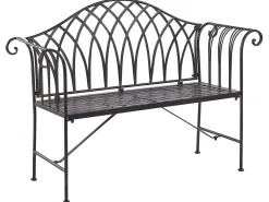 Banco De Jardim Em Metal Preto 130 Cm Milazzo