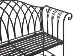 Banco De Jardim Em Metal Preto 130 Cm Milazzo