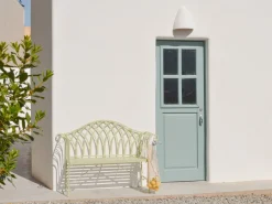 Banco De Jardim Em Metal Verde Claro 130 Cm Milazzo