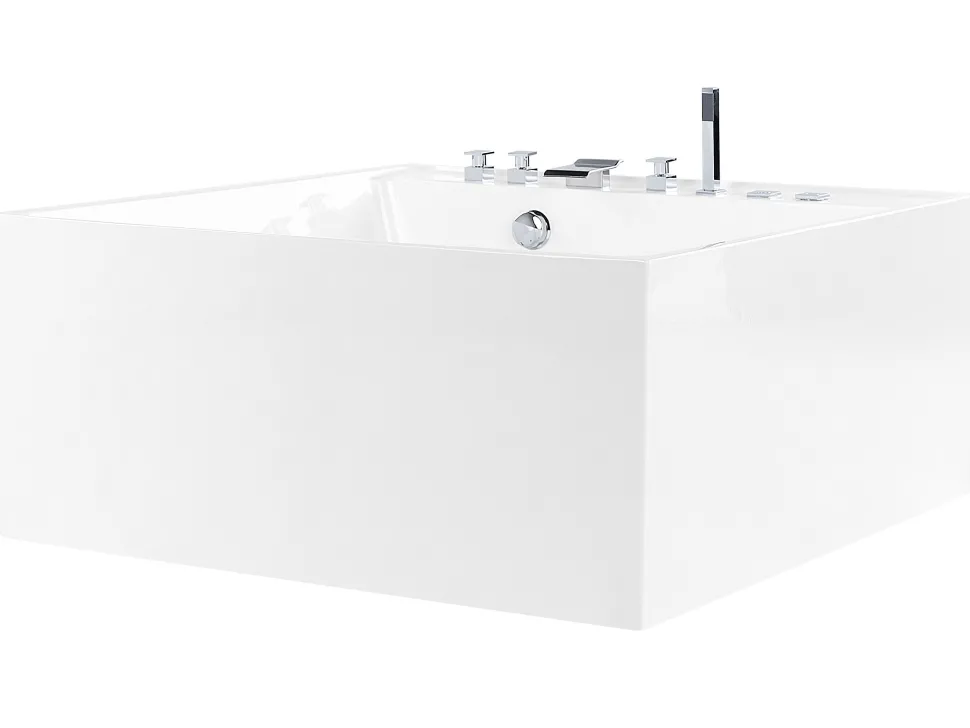 Banheira Autonoma De Hidromassagem Em Acrilico Branco 130 X 130 Cm Tahua