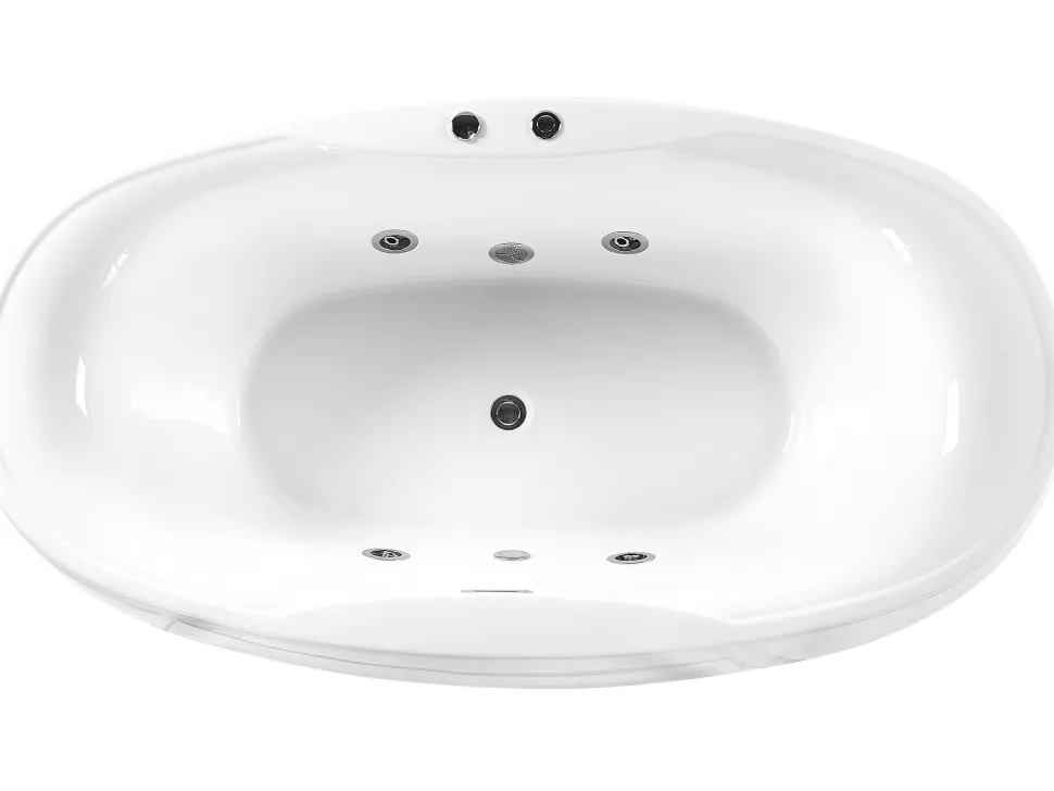 Banheira Autonoma De Hidromassagem Em Acrilico Branco Com Led 180 X 100 Cm Mustique