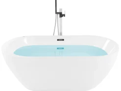 Banheira Autonoma De Hidromassagem Em Acrilico Branco Com Led 170 X 80 Cm Nevis Iii