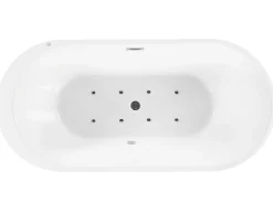 Banheira Autonoma De Hidromassagem Em Acrilico Branco Com Led 170 X 80 Cm Nevis Iii