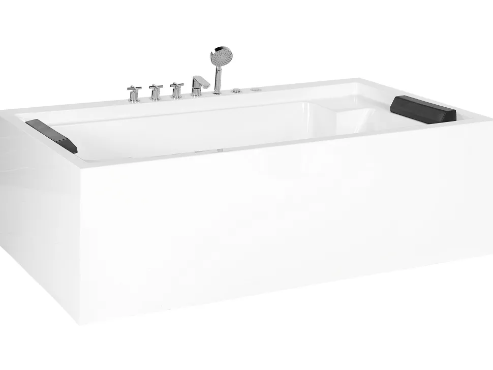 Banheira Autonoma De Hidromassagem Em Acrilico Branco 180 X 110 Cm Saona