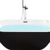 Banheira Autonoma De Hidromassagem Em Acrilico Preto Com Led 170 X 80 Cm Nevis