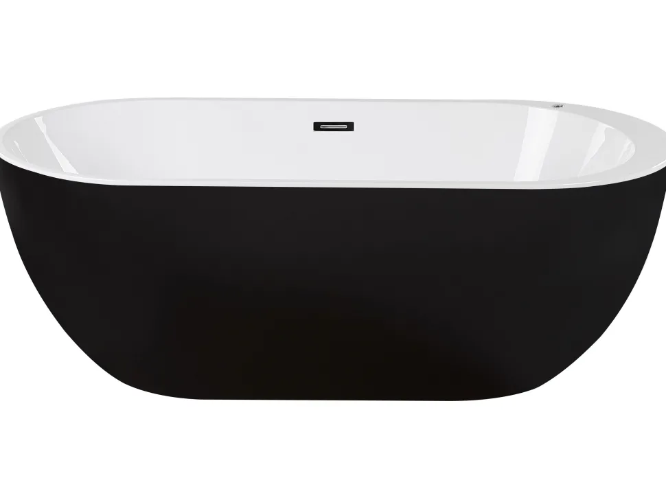 Banheira Autonoma De Hidromassagem Em Acrilico Preto Com Led 170 X 80 Cm Nevis