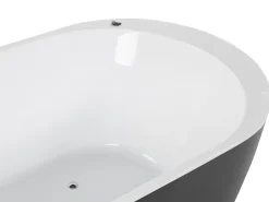 Banheira Autonoma De Hidromassagem Em Acrilico Preto Com Led 170 X 80 Cm Nevis