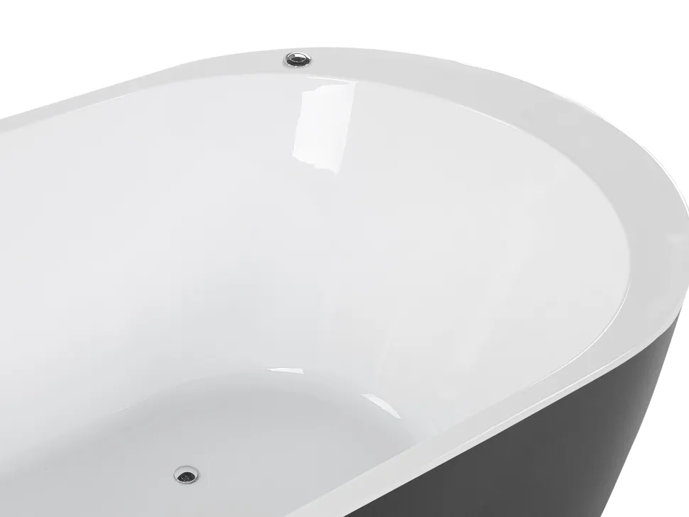 Banheira Autonoma De Hidromassagem Em Acrilico Preto Com Led 170 X 80 Cm Nevis