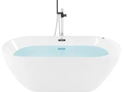 Banheira Autonoma De Hidromassagem Em Acrilico Branco Com Led 170 X 80 Cm Nevis