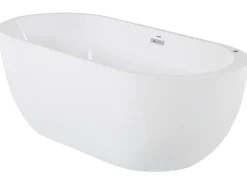 Banheira Autonoma De Hidromassagem Em Acrilico Branco Com Led 170 X 80 Cm Nevis