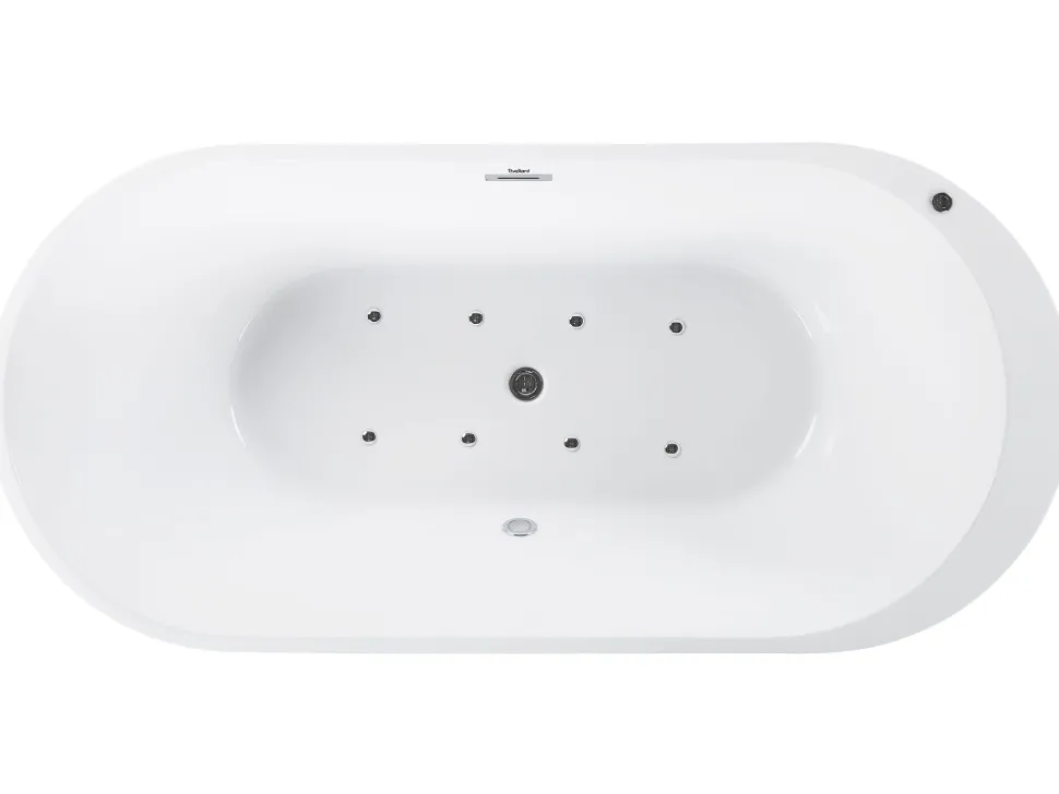 Banheira Autonoma De Hidromassagem Em Acrilico Branco Com Led 170 X 80 Cm Nevis