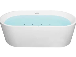 Banheira Autonoma De Hidromassagem Em Acrilico Branco Com Led 170 X 80 Cm Havana