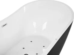 Banheira Autonoma De Hidromassagem Em Acrilico Preto Com Led 180 X 85 Cm Antigua