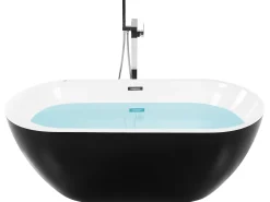 Banheira Autonoma De Hidromassagem Em Acrilico Preto Com Led 170 X 80 Cm Nevis Iii